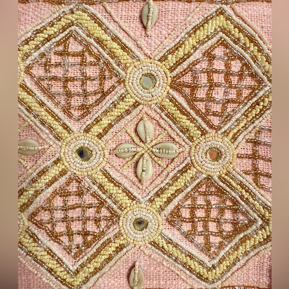 Myra Bag- Gypsy Lace Canvas Tote in Light Pink - Picture 11 of 16